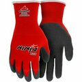 Mcr Safety Ninja Flex Latex Coated Palm Gloves, MEMPHIS GLOVE N9680S, 1-Pair N9680S